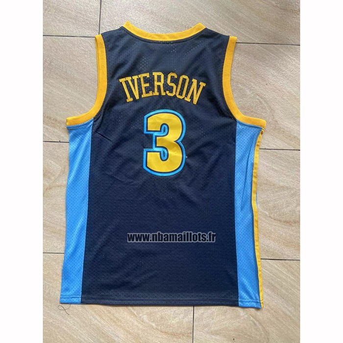 Maillot Denver Nuggets Allen Iverson NO 3 Mitchell & Ness 2006-07 Bleu2